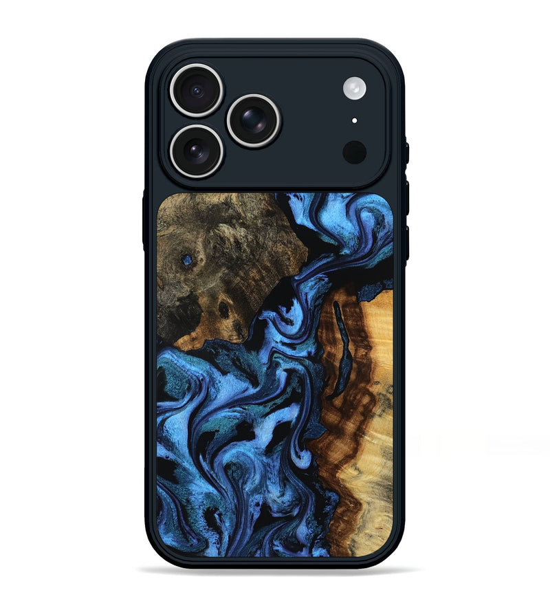 iPhone 17 Pro Max Wood Phone Case - January (Blue, 795394)