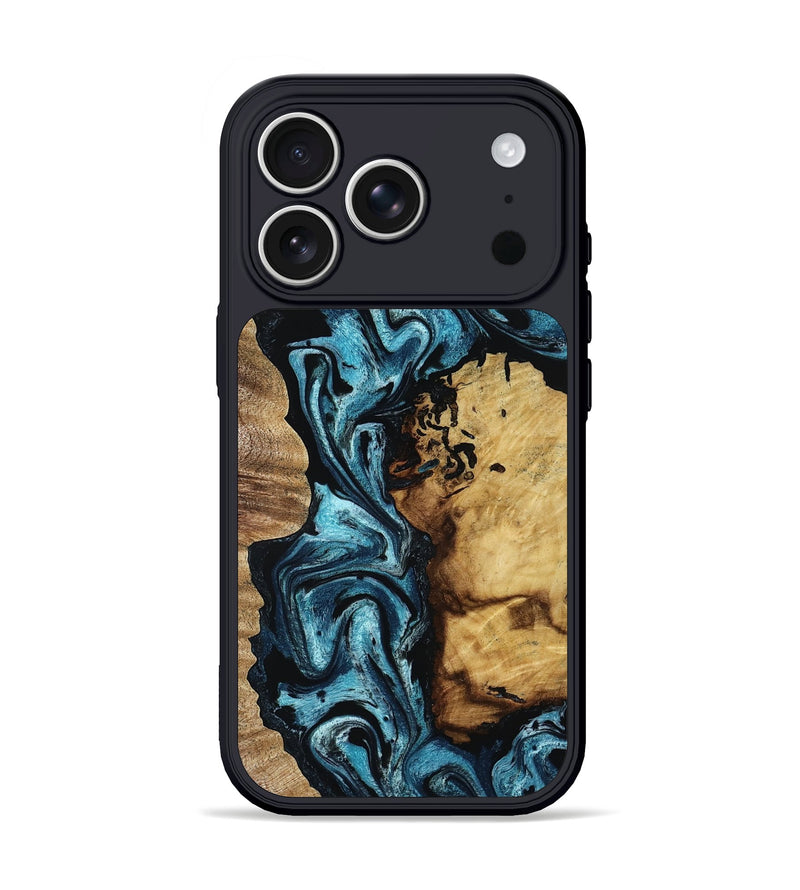 iPhone 17 Pro Wood Phone Case - Allene (Blue, 795395)