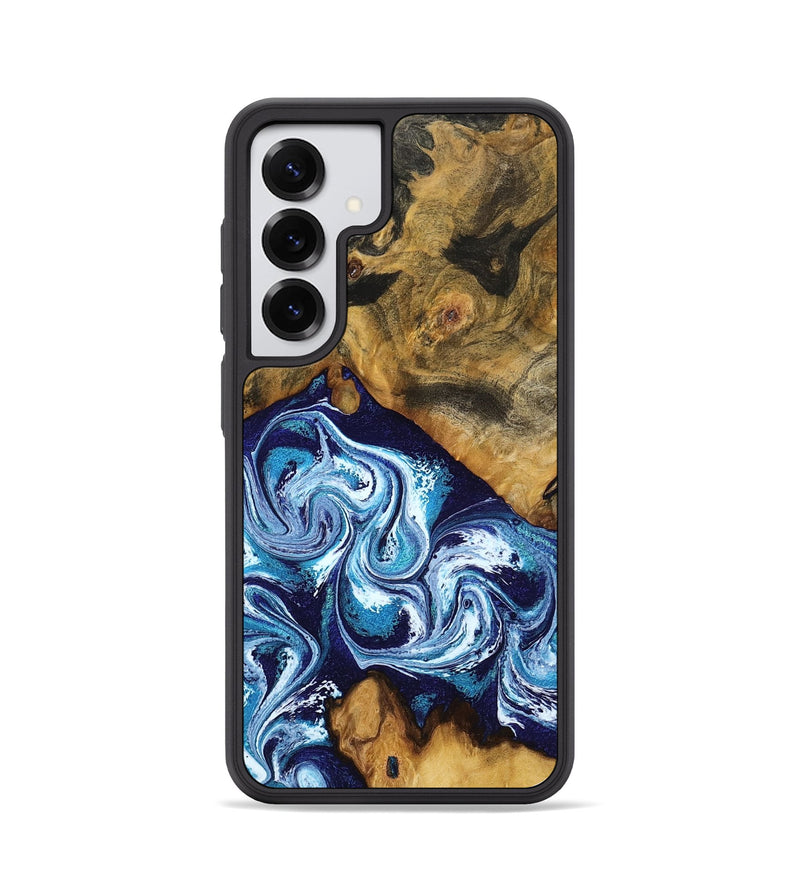 Galaxy S25 Wood Phone Case - Addie (Blue, 795399)