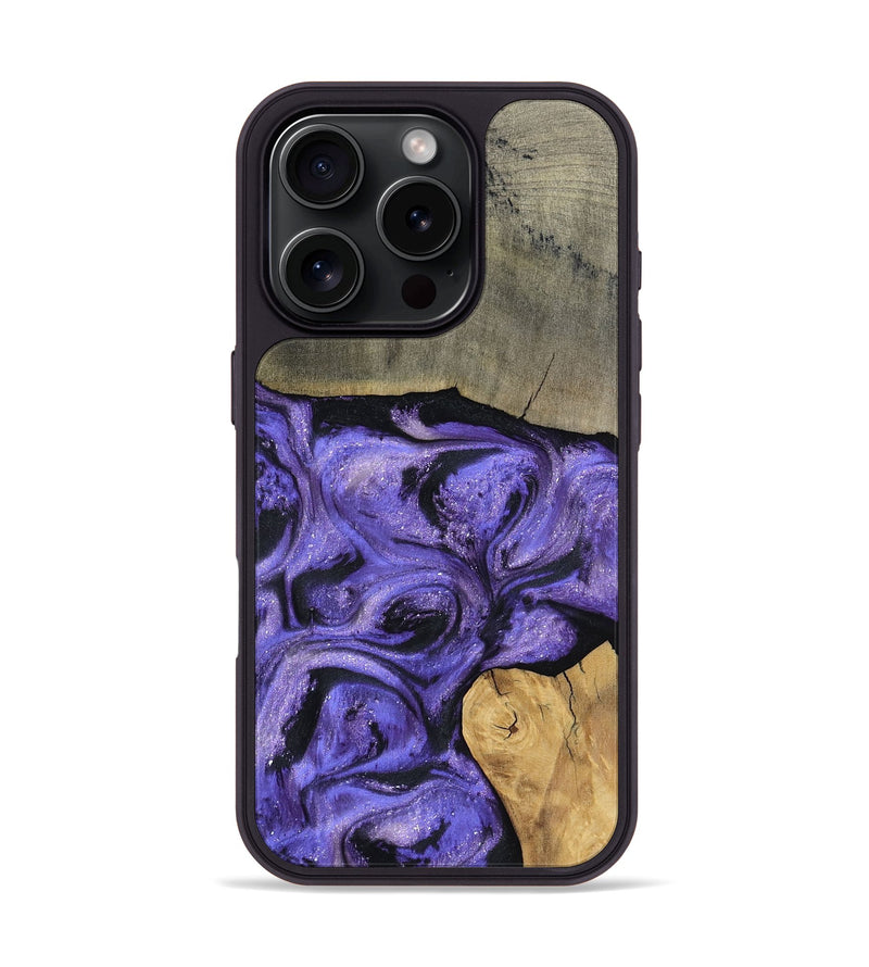 iPhone 16 Pro Wood Phone Case - Cloyd (Purple, 795416)