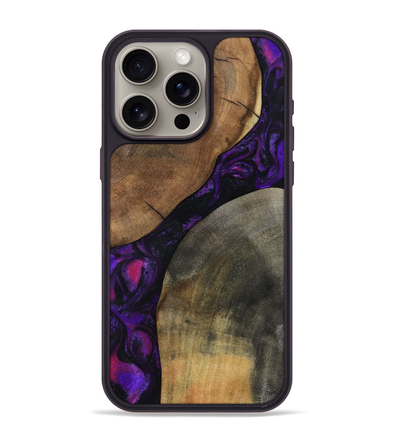 iPhone 15 Pro Max Wood Phone Case - Zeke (Purple, 795422)