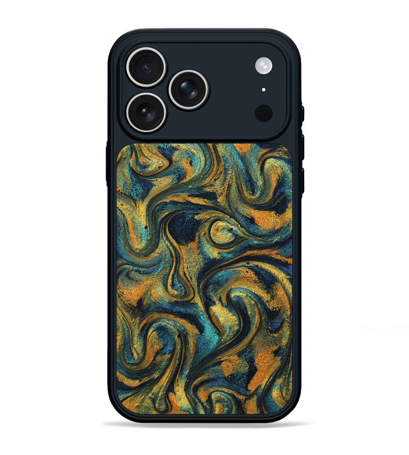 iPhone 17 Pro Max ResinArt Phone Case - Breanna (Teal & Gold, 795440)