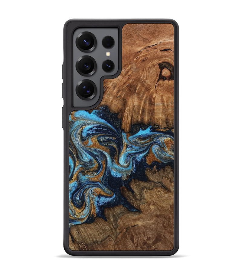 Galaxy S25 Ultra Wood Phone Case - Archer (Teal & Gold, 795442)