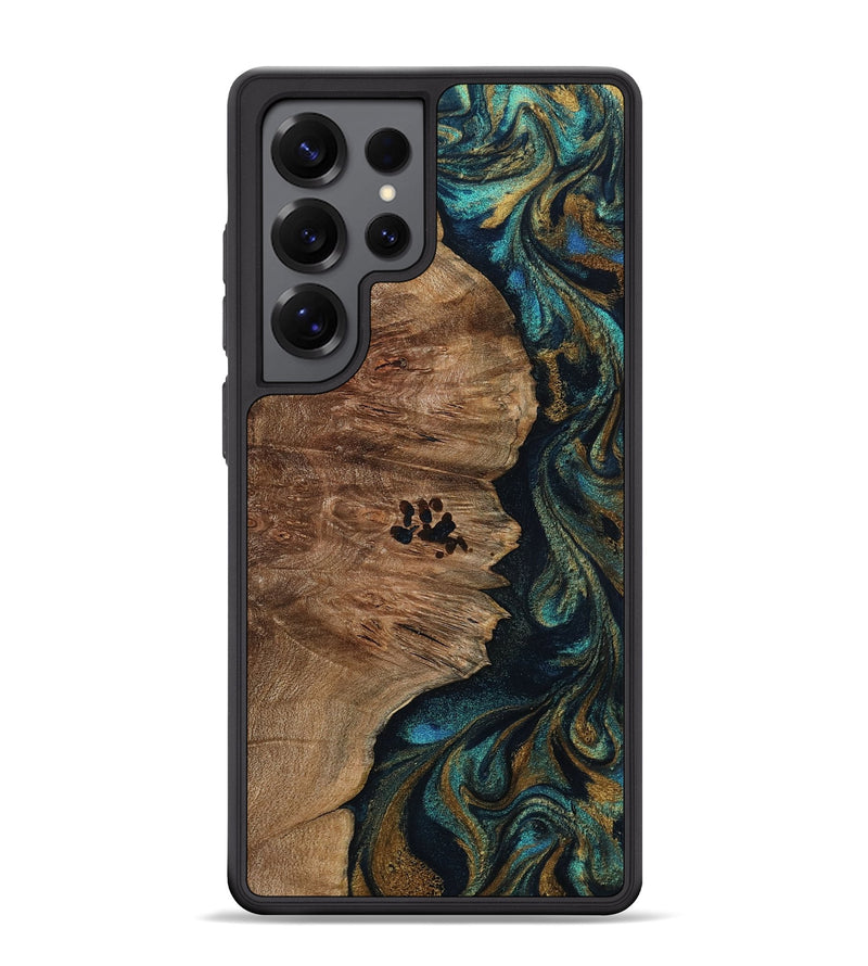 Galaxy S25 Ultra Wood Phone Case - Jerilyn (Teal & Gold, 795443)
