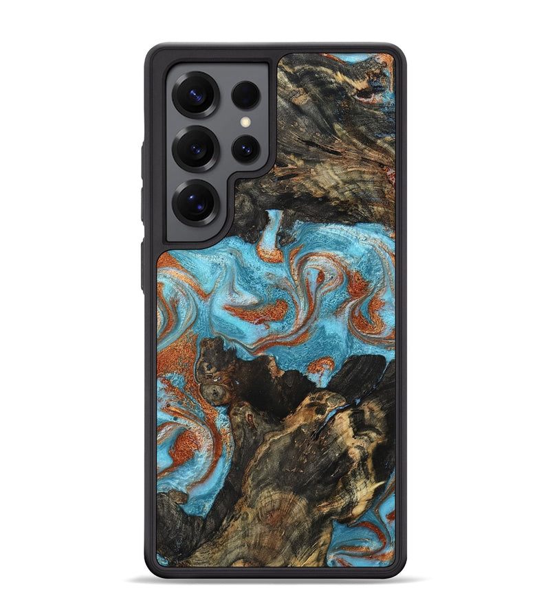 Galaxy S25 Ultra Wood Phone Case - Santana (Teal & Gold, 795445)