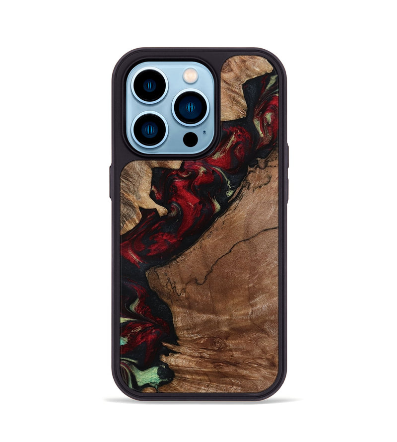 iPhone 14 Pro Wood Phone Case - Edmund (Red, 795505)