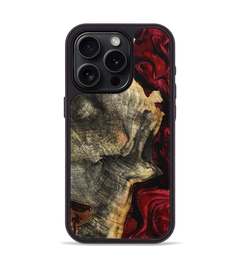 iPhone 15 Pro Wood Phone Case - Merrily (Red, 795530)
