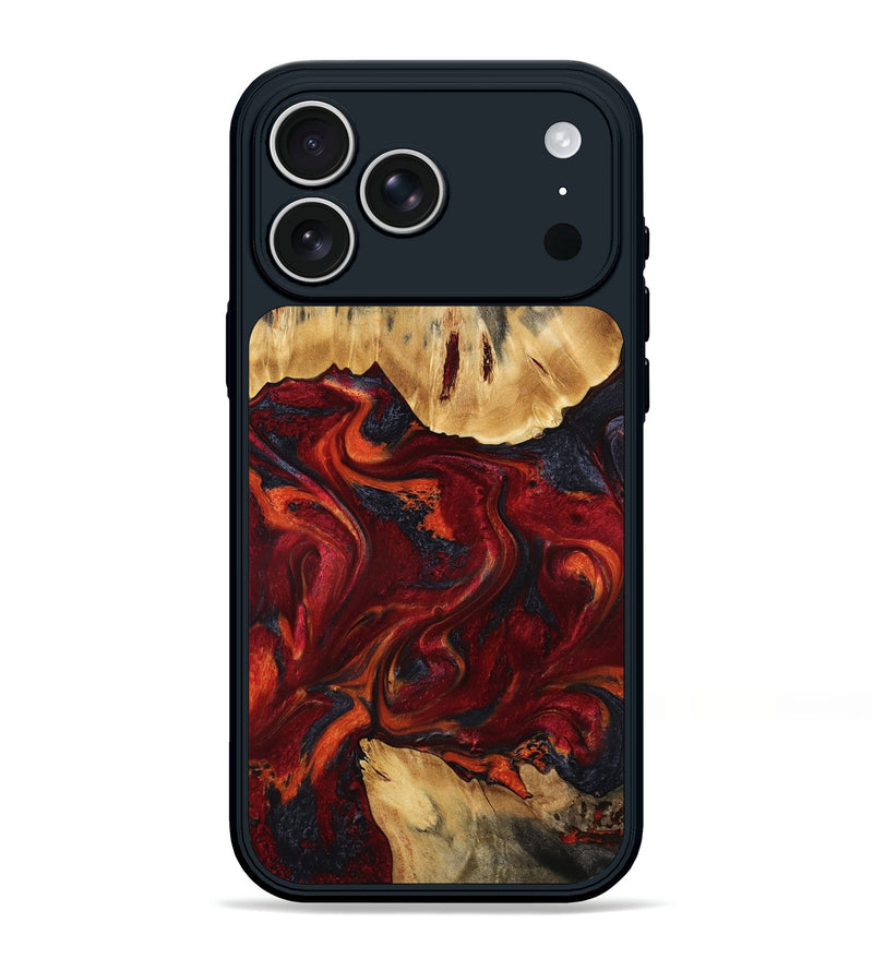 iPhone 17 Pro Max Wood Phone Case - Dania (Red, 795533)