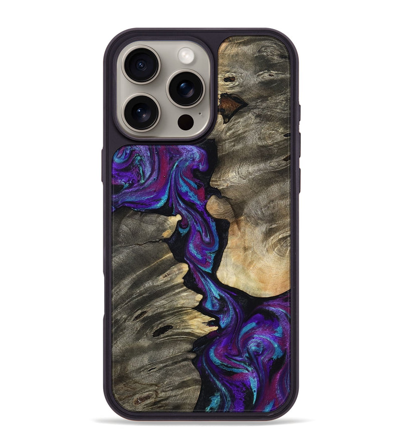 iPhone 16 Pro Max Wood Phone Case - Major (Purple, 795539)