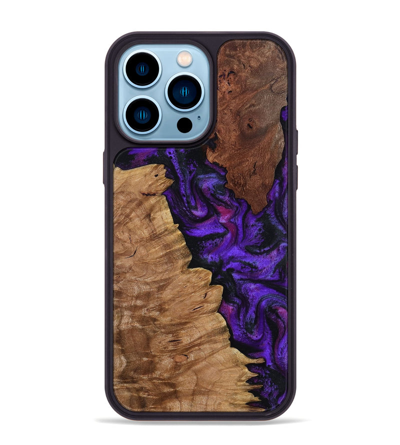 iPhone 14 Pro Max Wood Phone Case - Reuben (Purple, 795541)
