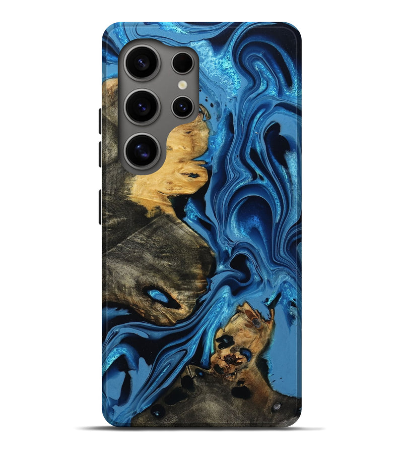 Galaxy S25 Ultra Wood Live Edge Phone Case - Baylor (Blue, 795571)