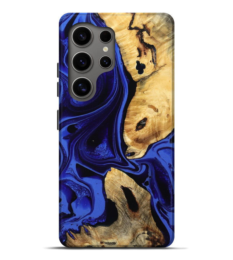 Galaxy S25 Ultra Wood Live Edge Phone Case - Sigmund (Blue, 795604)