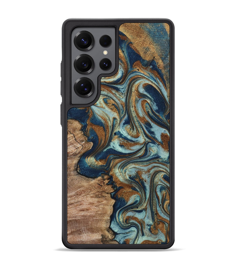 Galaxy S25 Ultra Wood Phone Case - Gay (Teal & Gold, 795736)