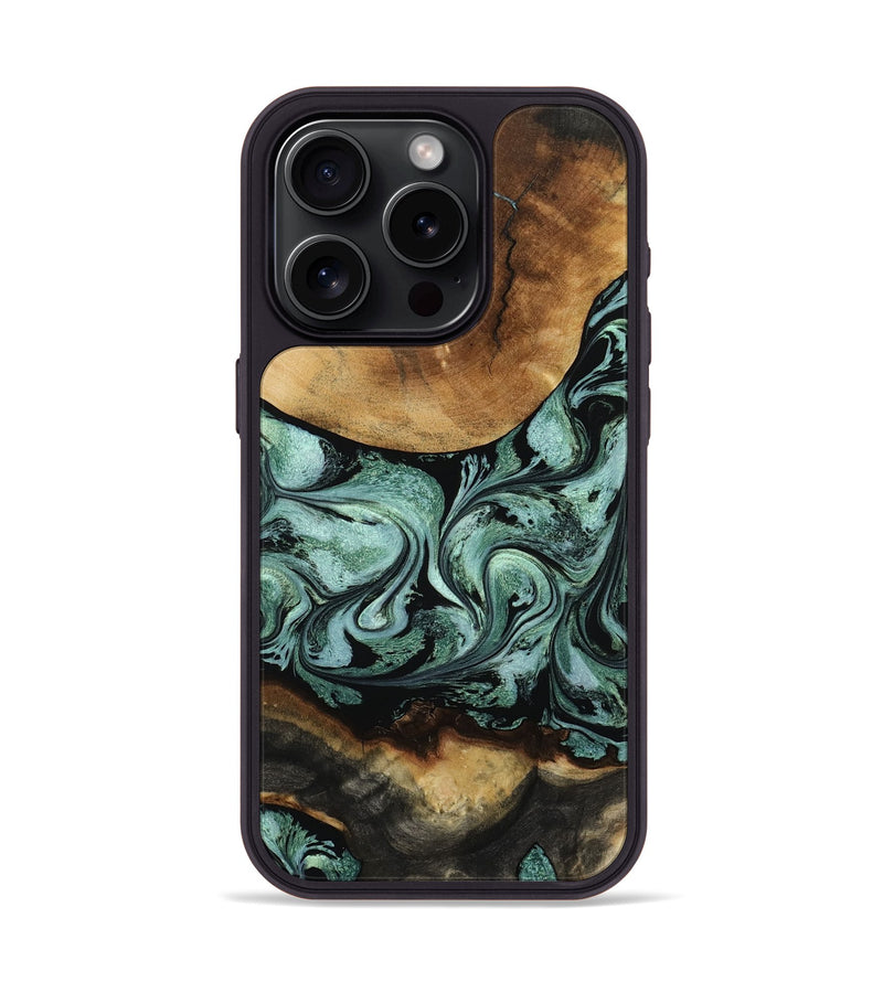 iPhone 15 Pro Wood Phone Case - Dalton (Green, 795772)