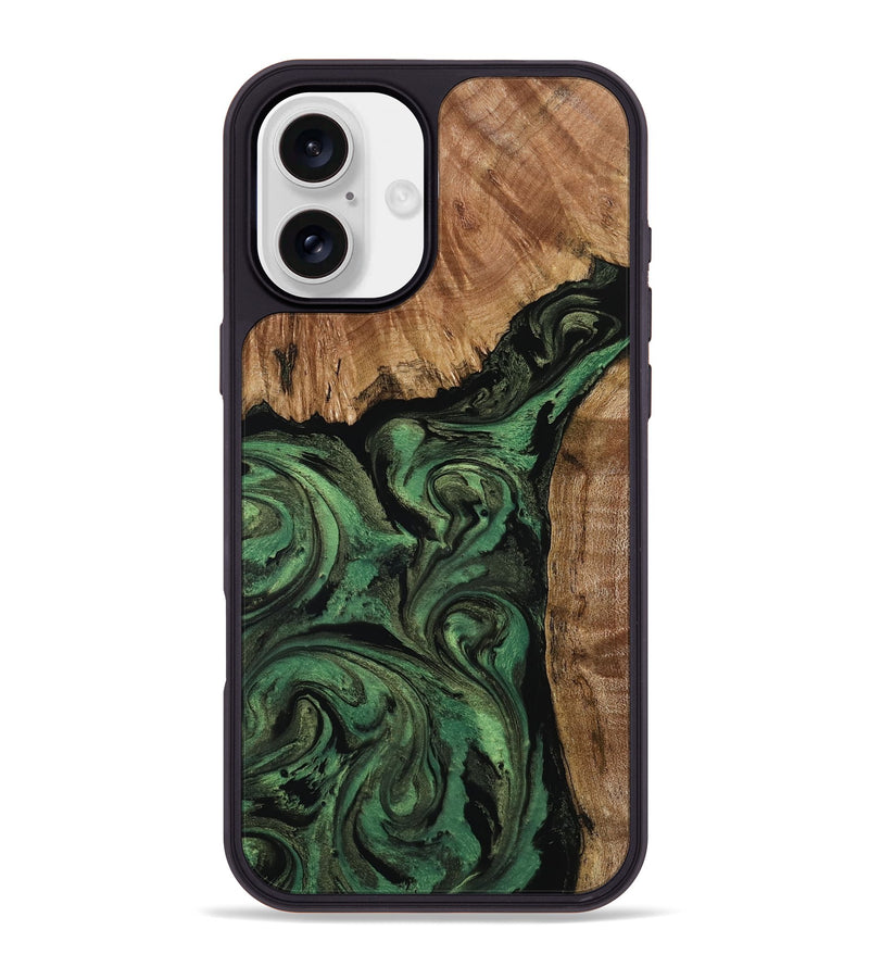 iPhone 16 Plus Wood Phone Case - Reuben (Green, 795773)