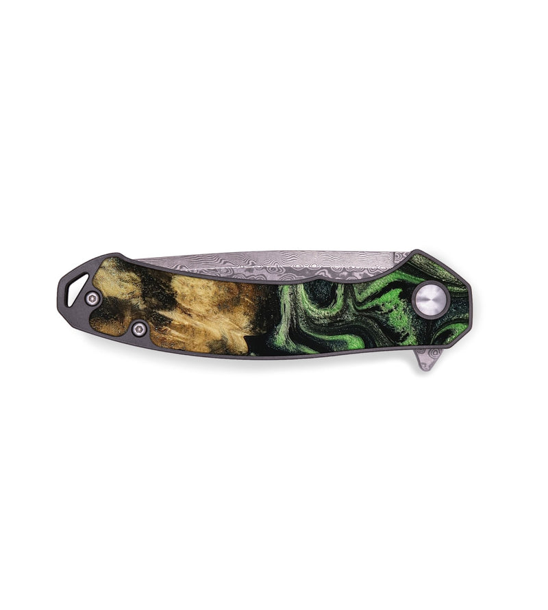 EDC Wood Pocket Knife - Catrina (Green, 795775)