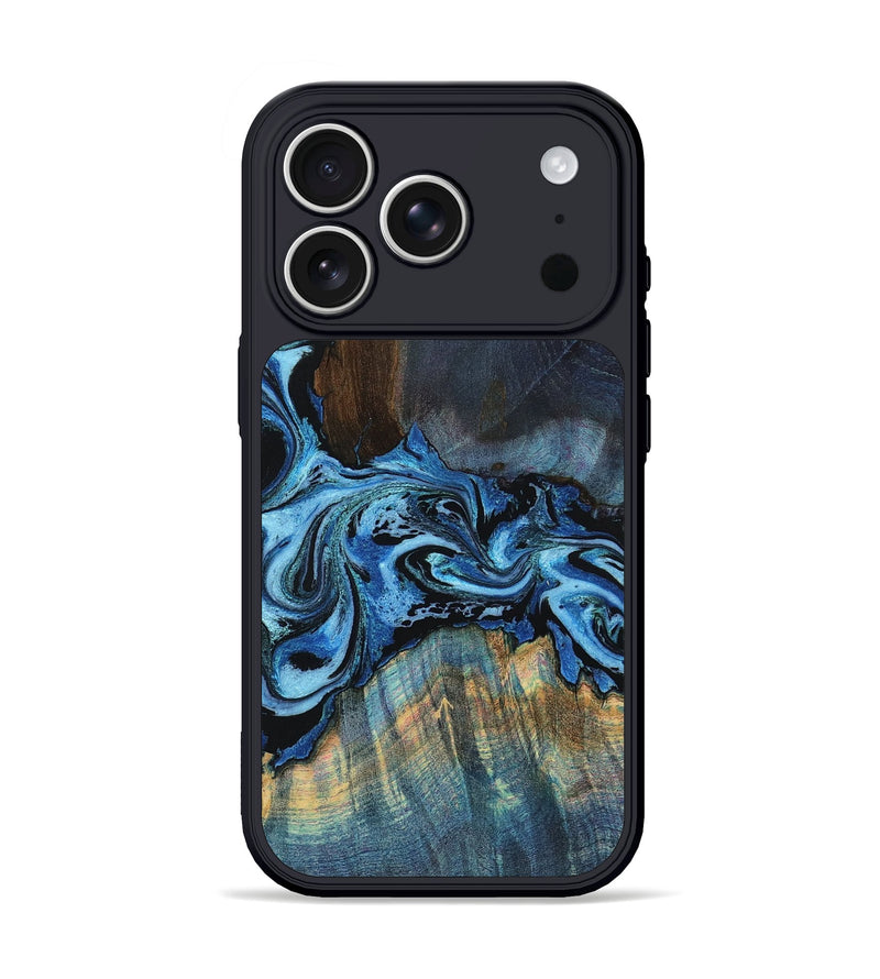 iPhone 17 Pro Wood Phone Case - Addie (Blue, 795786)