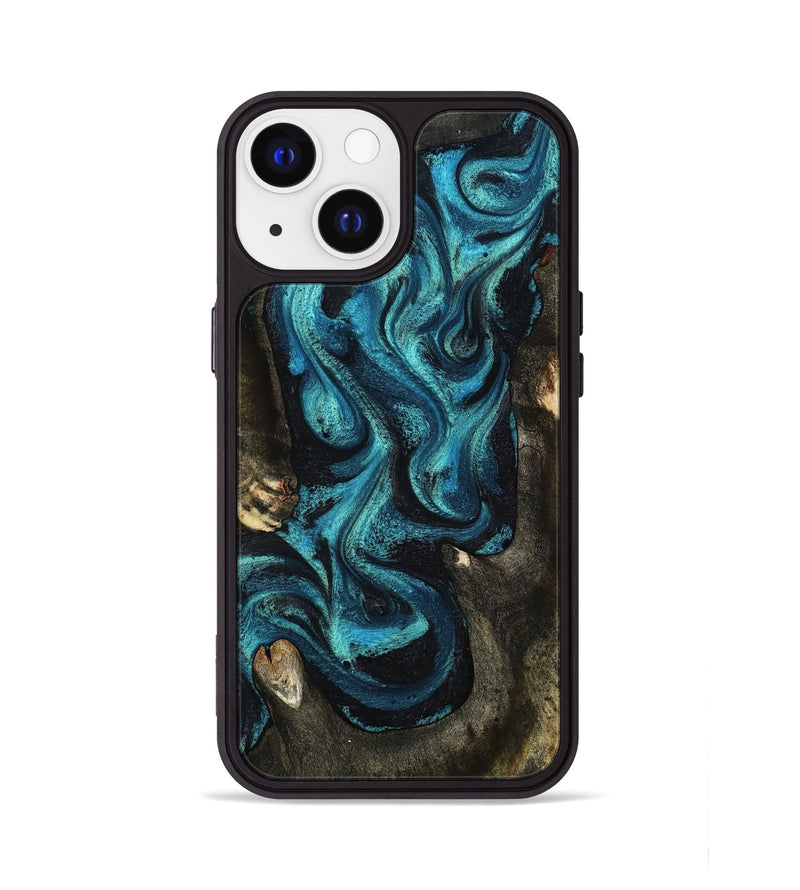 iPhone 13 Wood Phone Case - Myah (Blue, 795799)