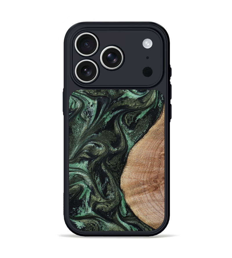iPhone 17 Pro Wood Phone Case - Rusty (Green, 795804)