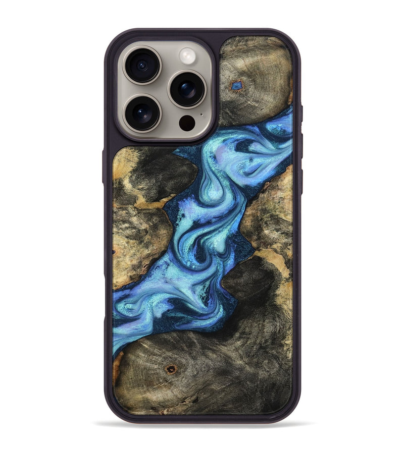 iPhone 16 Pro Max Wood Phone Case - Adelard (Blue, 795812)