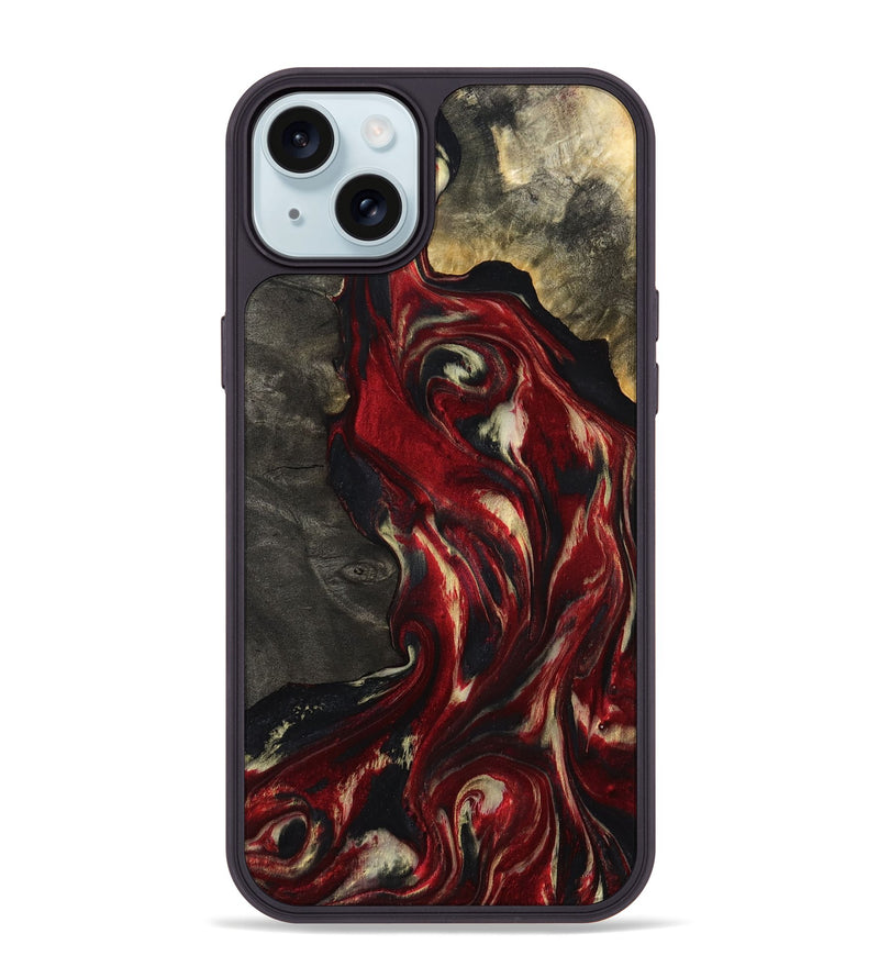iPhone 15 Plus Wood Phone Case - Deirdre (Red, 795817)