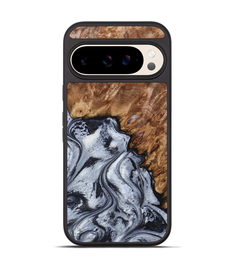 Pixel 10 Pro Wood Phone Case - Asia (Black & White, 795822)