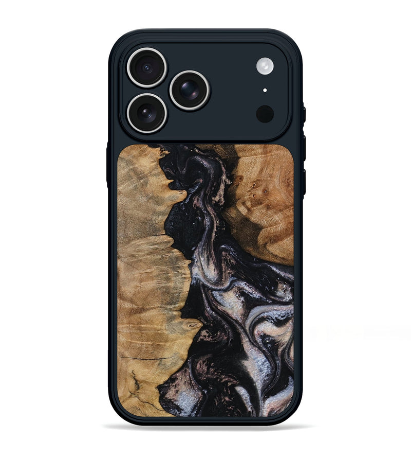 iPhone 17 Pro Max Wood Phone Case - Elise (Black & White, 795825)