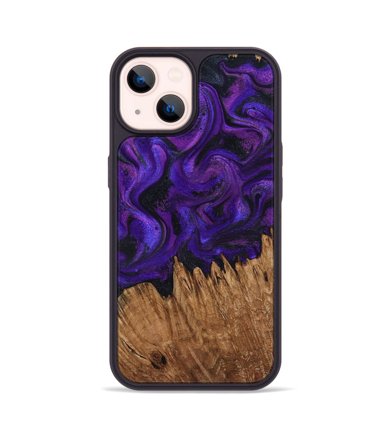 iPhone 14 Wood Phone Case - Kaiser (Purple, 795842)
