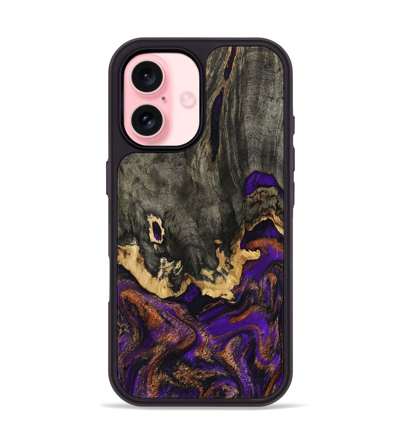 iPhone 16 Wood Phone Case - Noor (Purple, 795868)