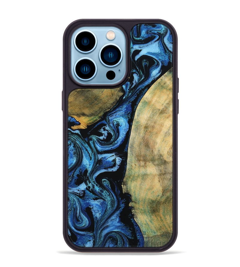 iPhone 14 Pro Max Wood Phone Case - Jesse (Blue, 795871)