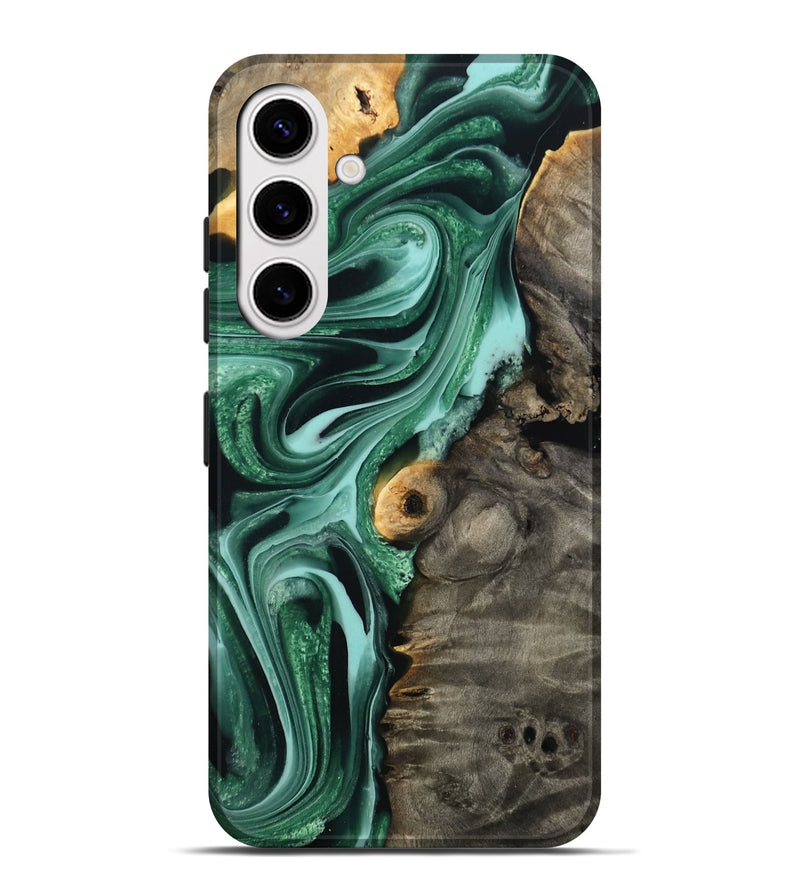 Galaxy S25 Plus Wood Live Edge Phone Case - London (Green, 795877)