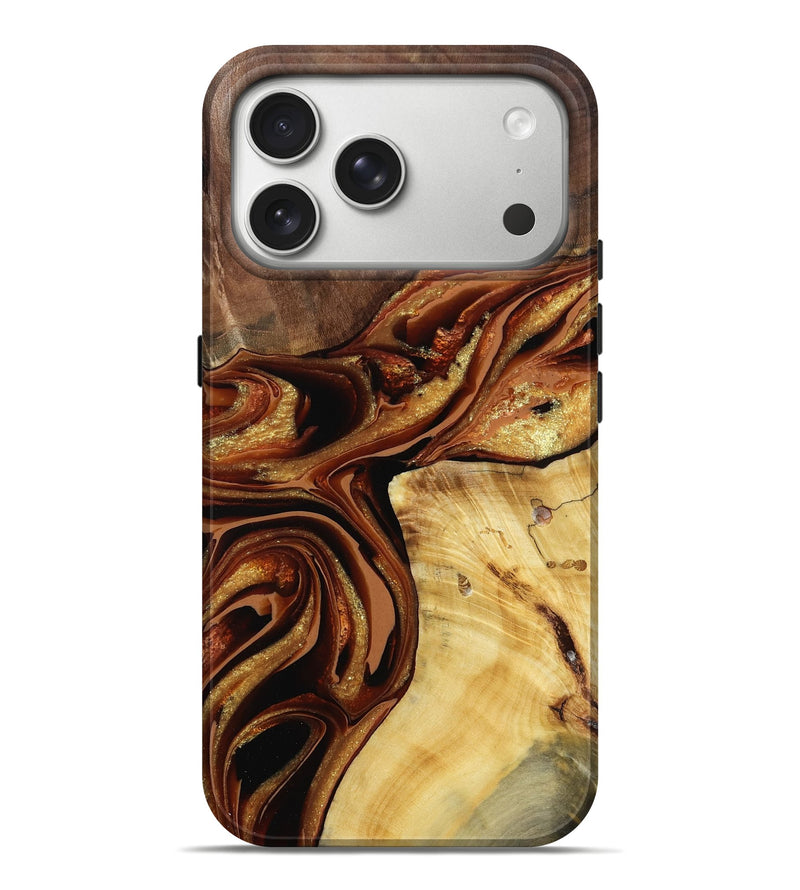iPhone 17 Pro Max Wood Live Edge Phone Case - Jessie (Red, 795878)