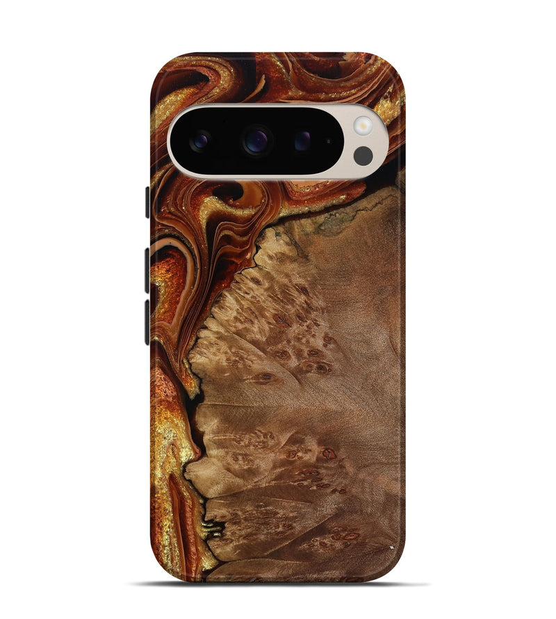 Pixel 9 Wood Live Edge Phone Case - Danita (Red, 795880)