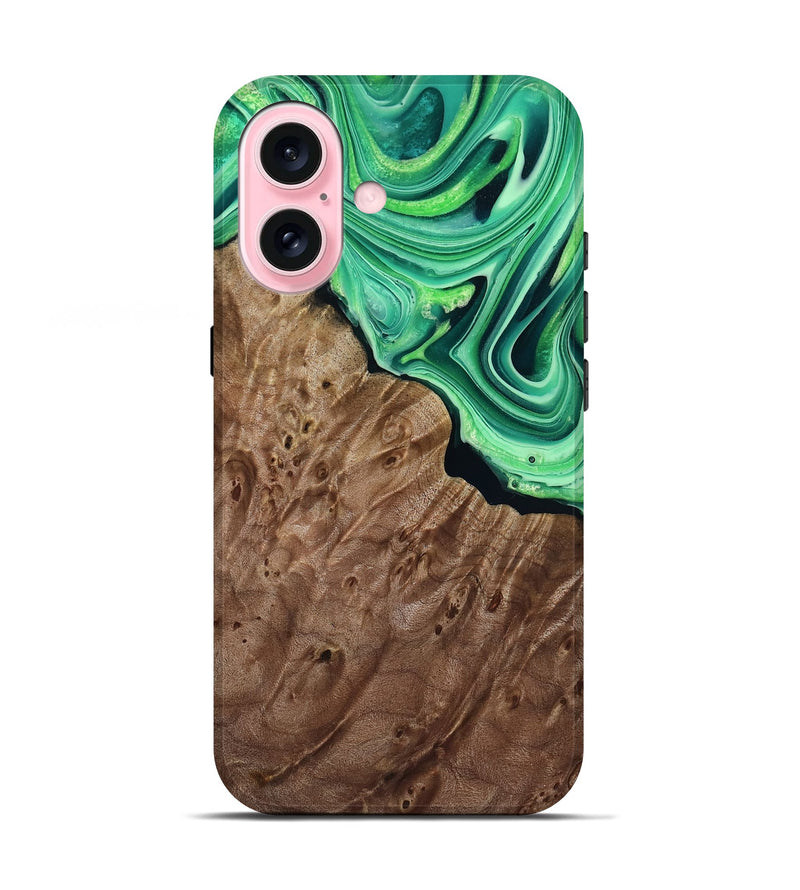 iPhone 17 Wood Live Edge Phone Case - Osiris (Green, 795881)