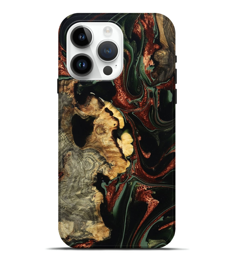 iPhone 15 Pro Max Wood Live Edge Phone Case - Wilson (Green, 795883)