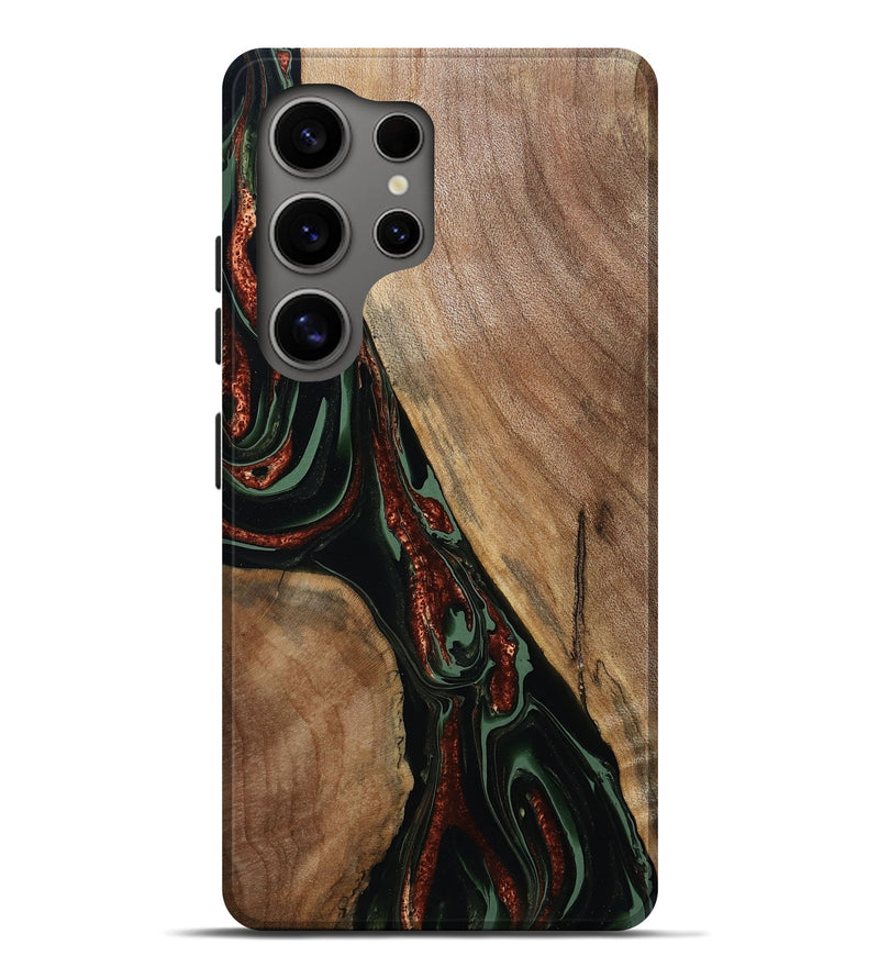 Galaxy S25 Ultra Wood Live Edge Phone Case - Camille (Green, 795892)