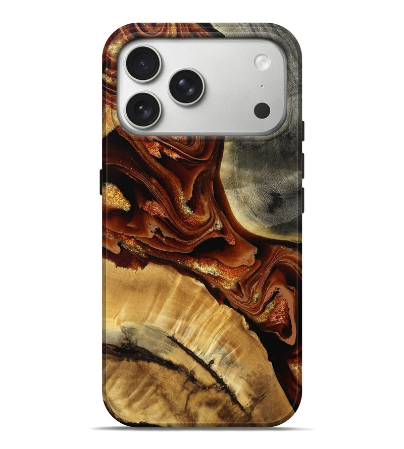 iPhone 17 Pro Max Wood Live Edge Phone Case - Orlando (Red, 795895)