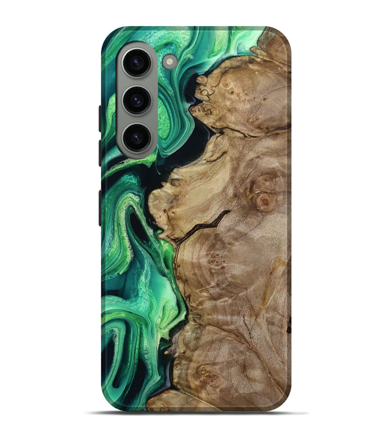Galaxy S23 Plus Wood Live Edge Phone Case - Kirk (Green, 795898)
