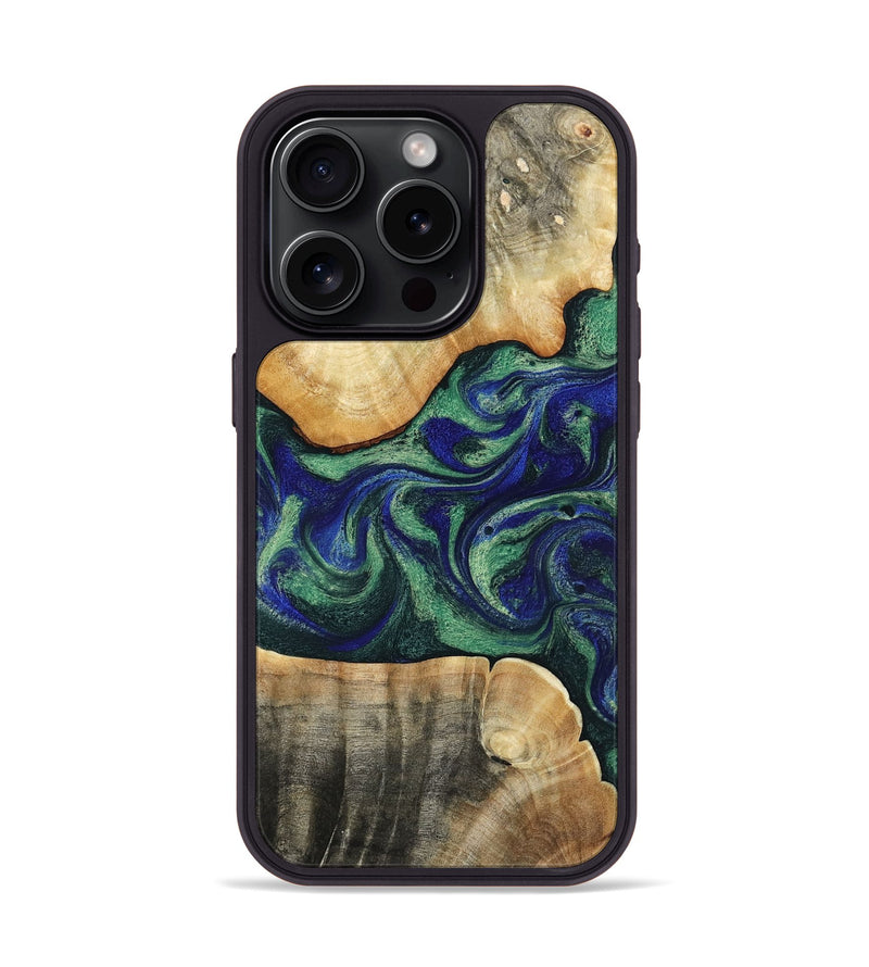 iPhone 15 Pro Wood Phone Case - Aleena (Green, 795905)