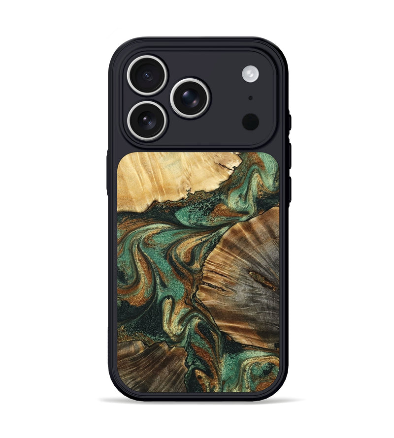 iPhone 17 Pro Wood Phone Case - Keara (Green, 795910)