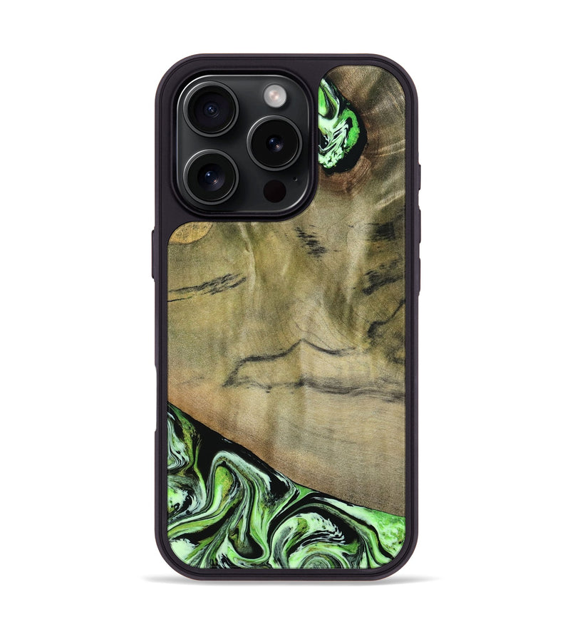 iPhone 16 Pro Wood Phone Case - Kira (Green, 795914)