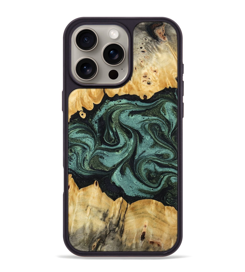 iPhone 16 Pro Max Wood Phone Case - Manilla (Green, 795916)