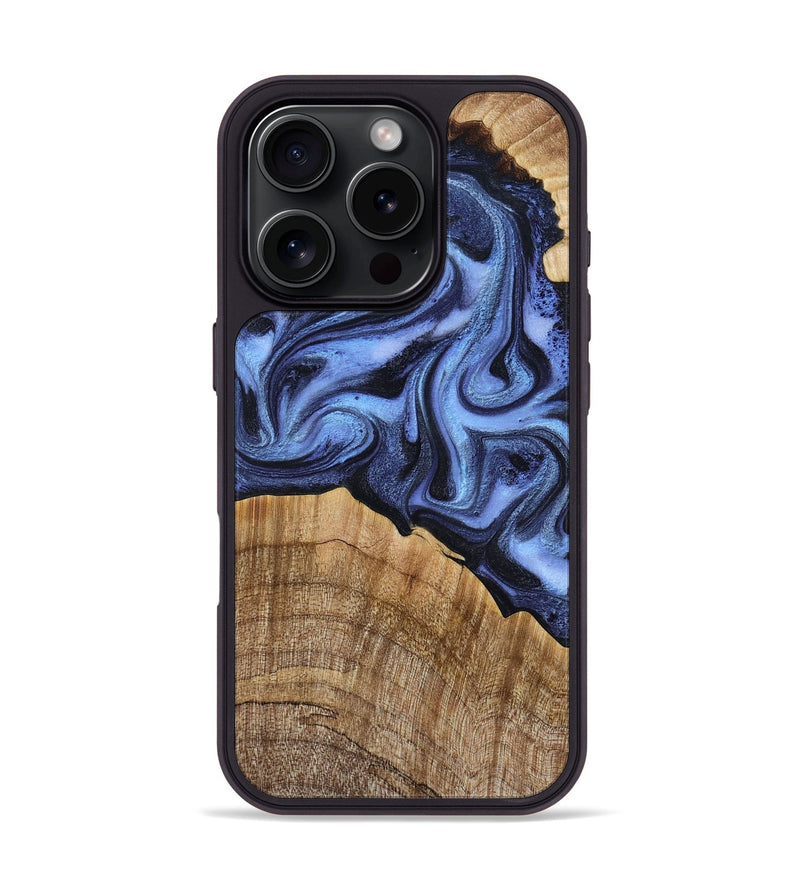 iPhone 16 Pro Wood Phone Case - Ander (Blue, 795935)