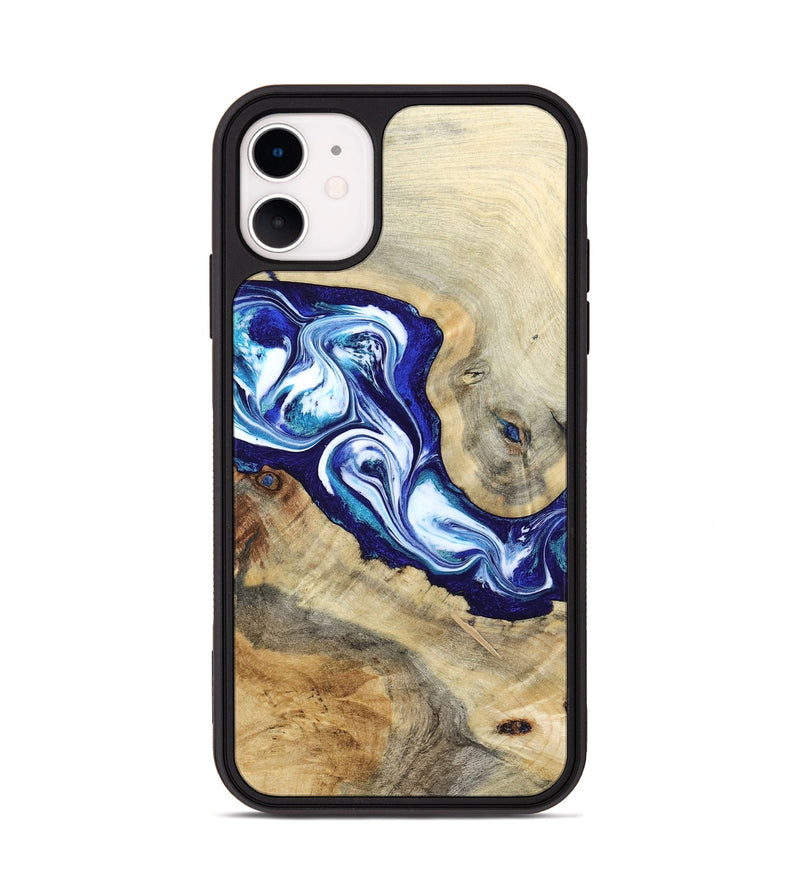 iPhone 11 Wood Phone Case - Araceli (Blue, 795937)
