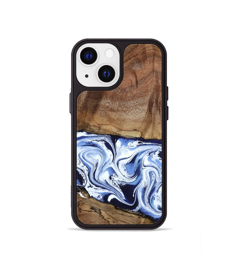 iPhone 13 mini Wood Phone Case - Noor (Blue, 795940)