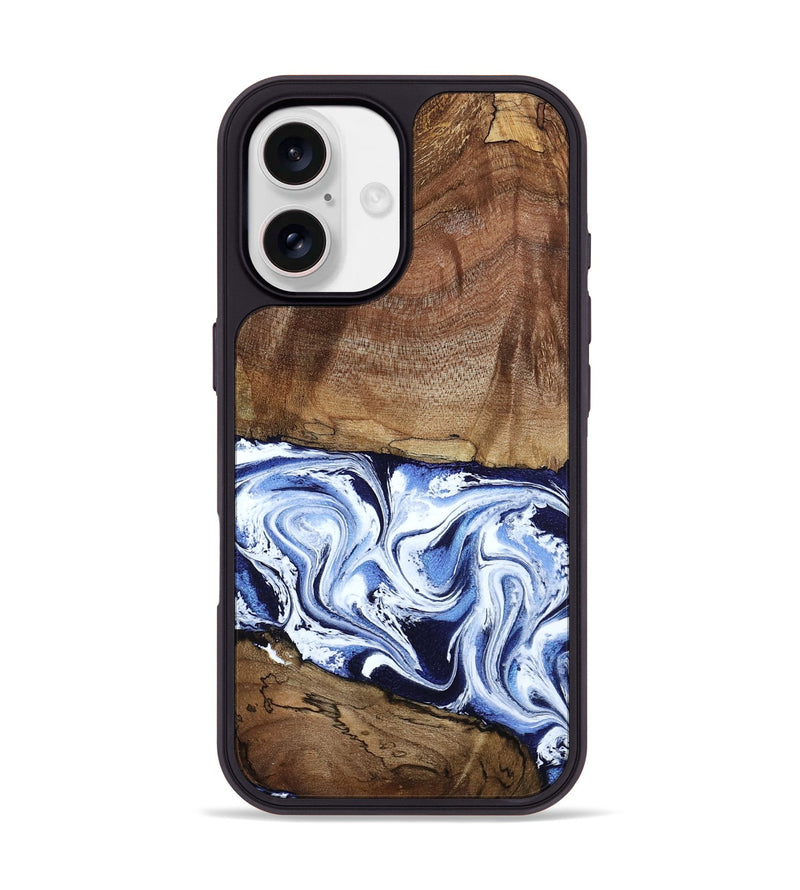 iPhone 17 Wood Phone Case - Noor (Blue, 795940)