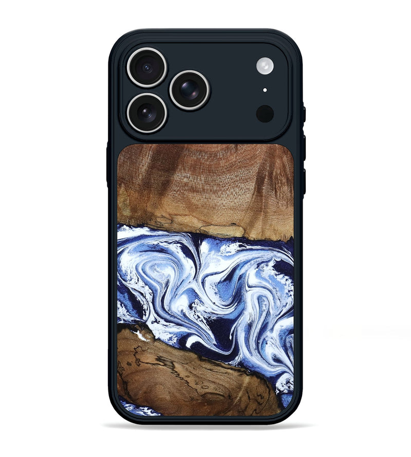 iPhone 17 Pro Max Wood Phone Case - Noor (Blue, 795940)