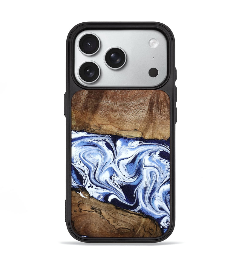 iPhone 18 Pro Wood Phone Case - Noor (Blue, 795940)