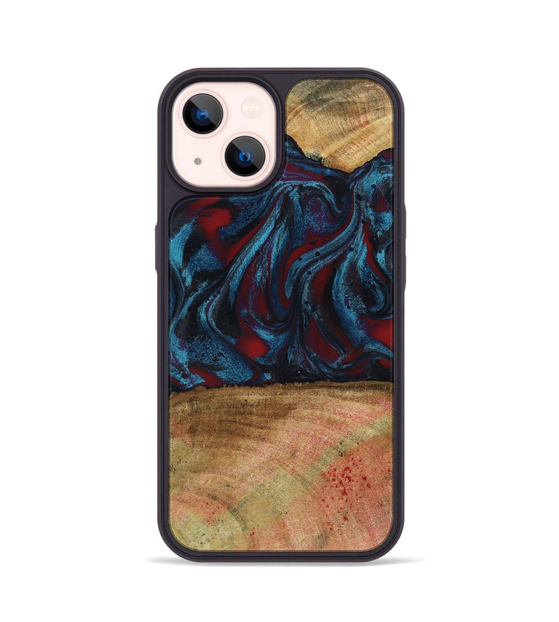 iPhone 14 Wood Phone Case - Trena (Red, 796013)