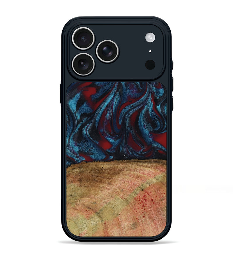 iPhone 17 Pro Max Wood Phone Case - Trena (Red, 796013)